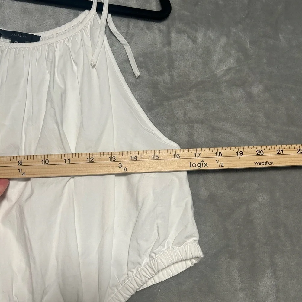 J Crew Harbor Side Cutout Maxi Dress Women’s XL White Tie Strap Pockets - Picture 8 of 9